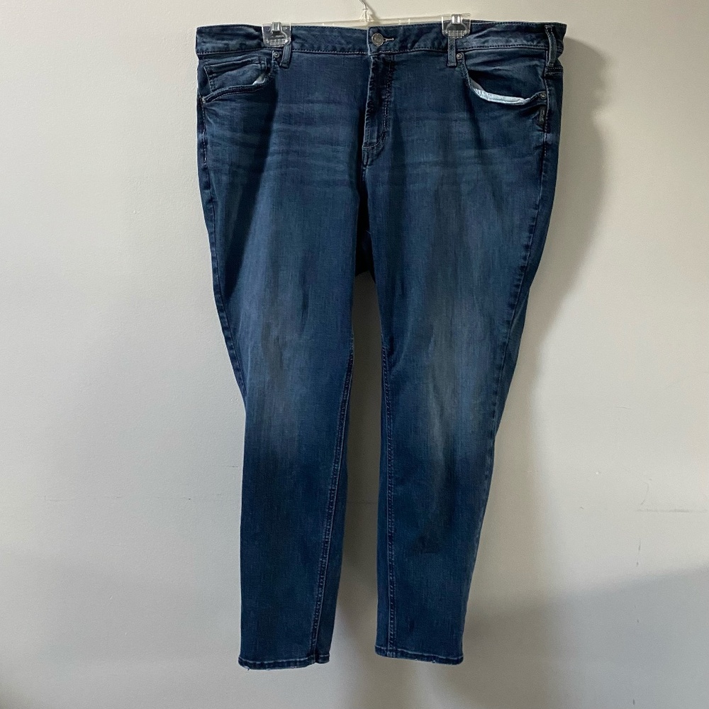Silver Jeans Co. Suki Mid Rise Curvy Fit Skinny Leg Jeans Plus Size 22